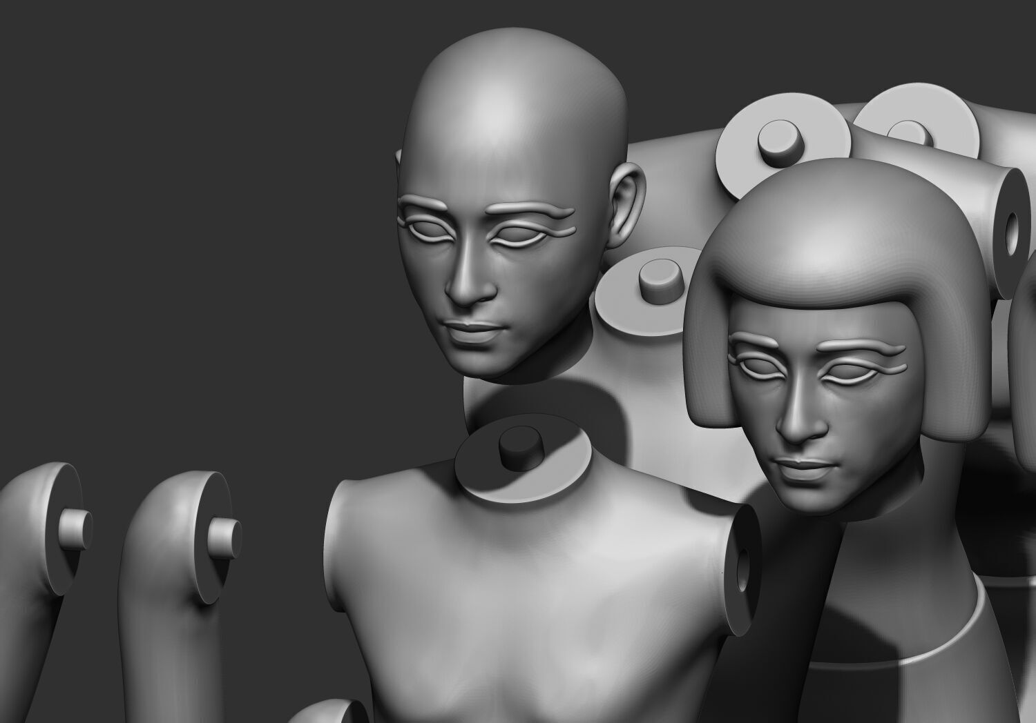 Ancient Egyptian Workers Miniature Models 3D Printable Model  V1 3D print model_7