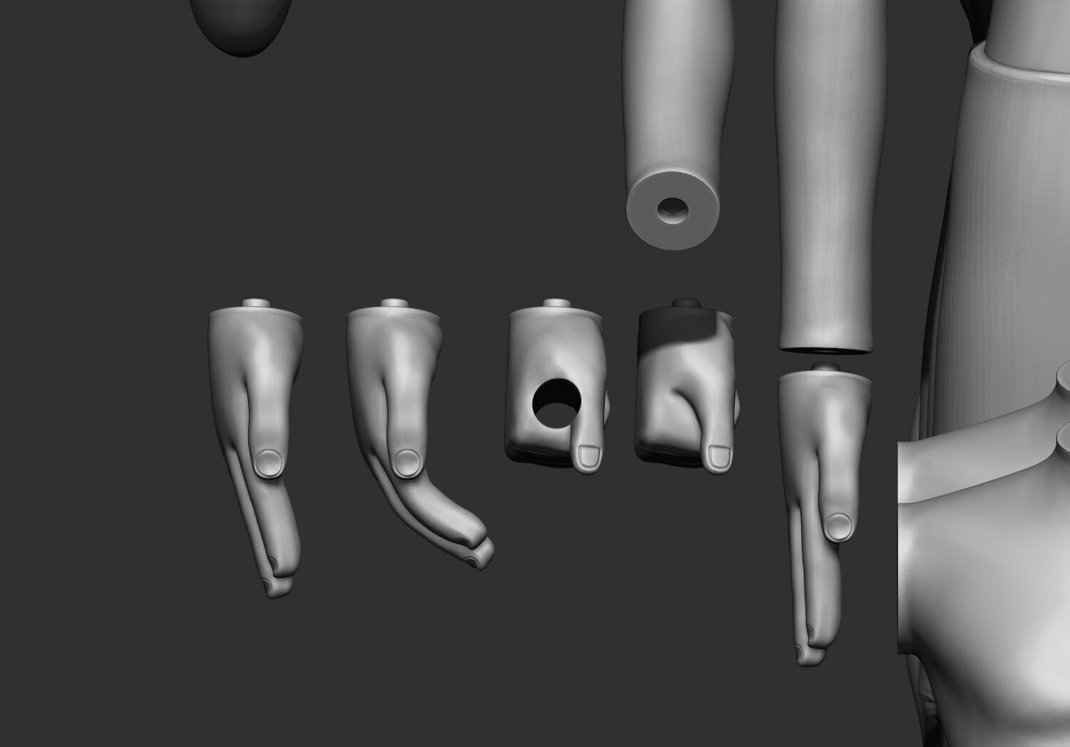 Ancient Egyptian Workers Miniature Models 3D Printable Model  V1 3D print model_8