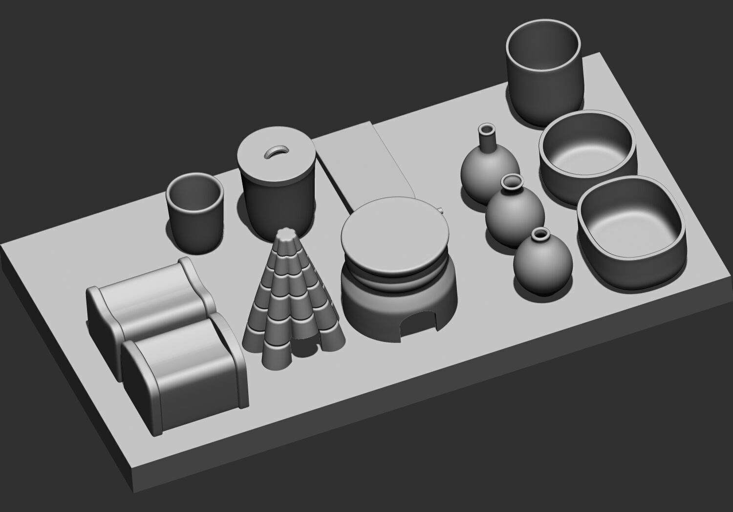 Ancient Egyptian Workers Miniature Models 3D Printable Model  V1 3D print model_10