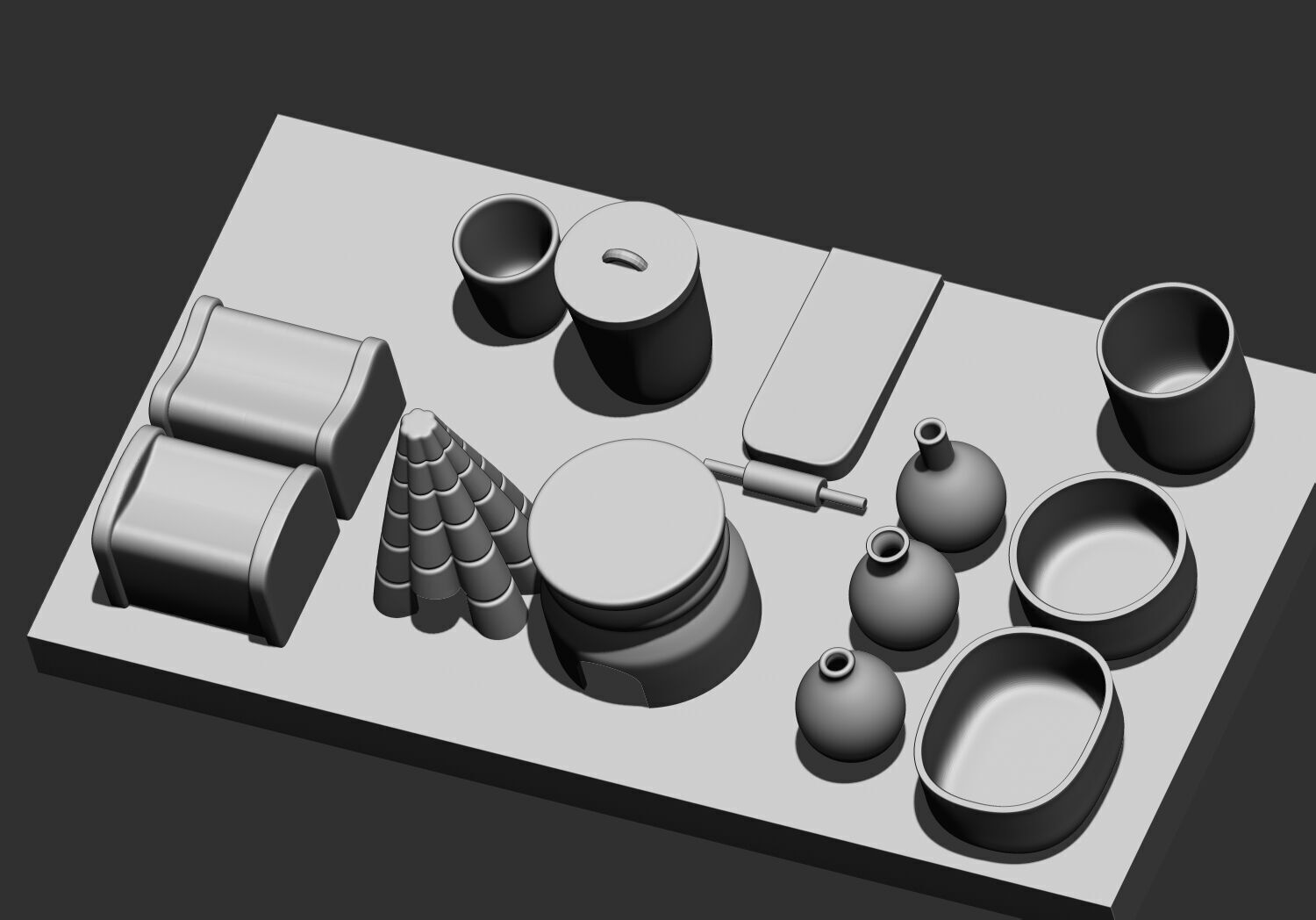 Ancient Egyptian Workers Miniature Models 3D Printable Model  V1 3D print model_11