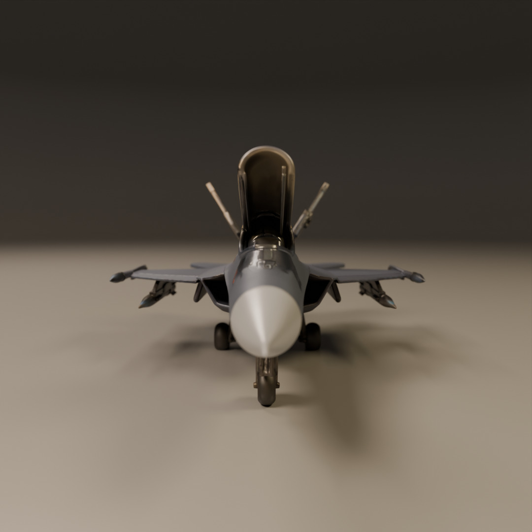 fighter jet 3D print model_8