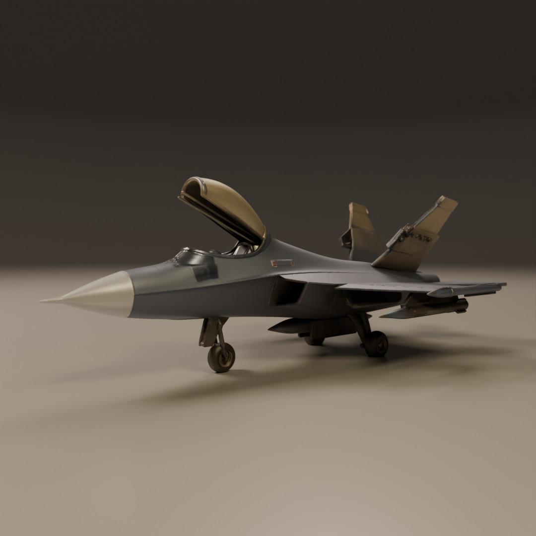 fighter jet 3D print model_5