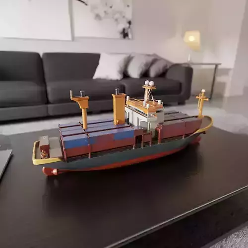 cargo ship 3D print model