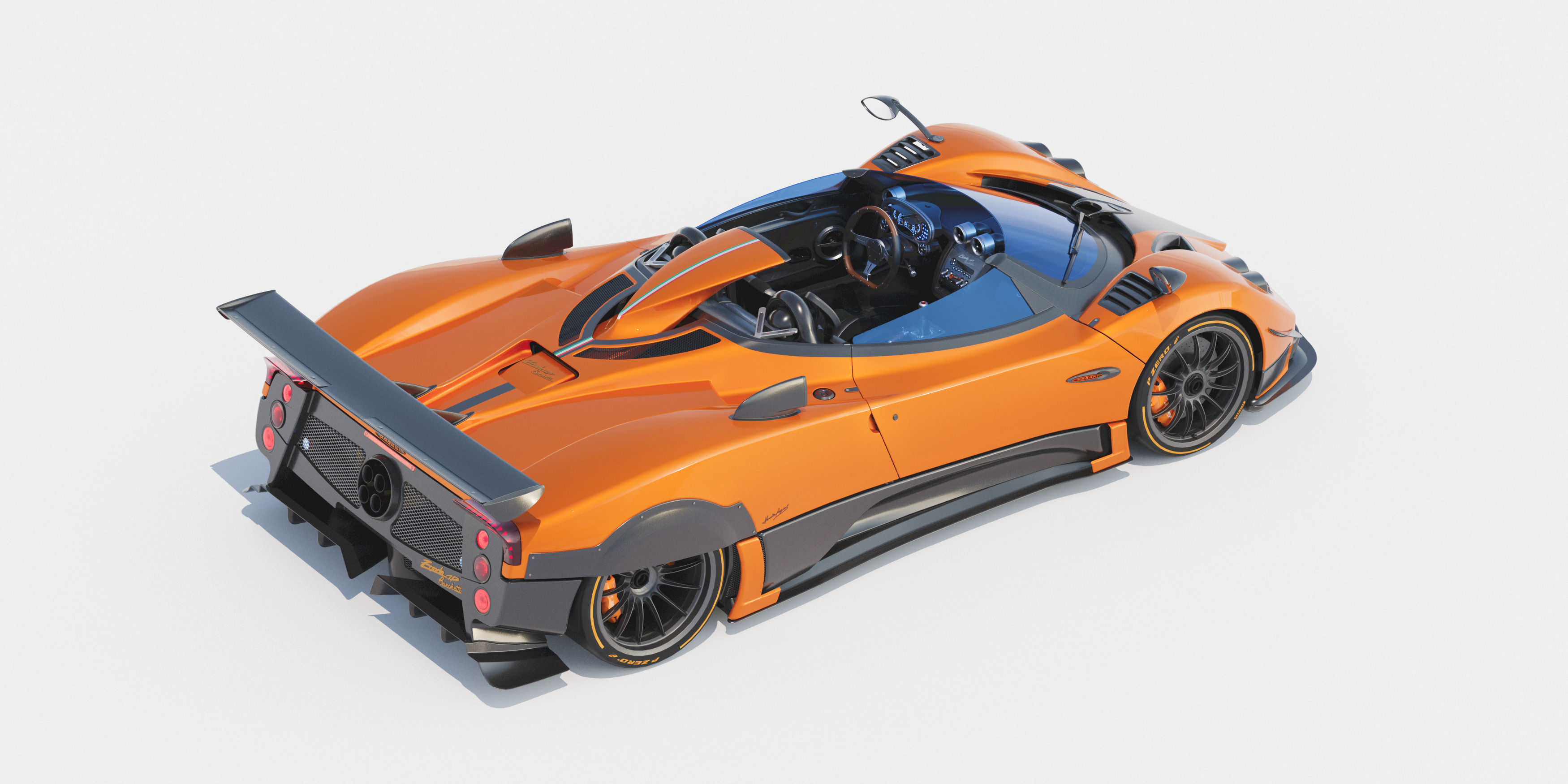 Pagani Zonda HP Barchetta 3D model_5