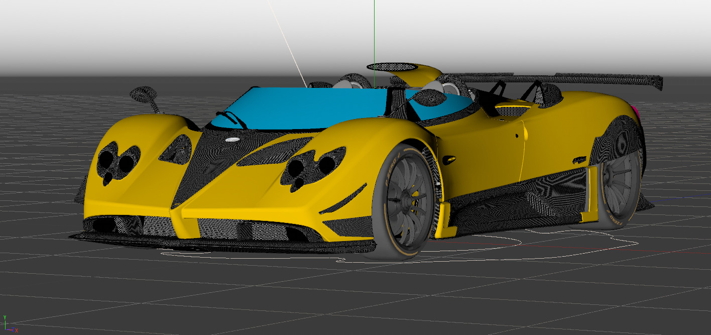 Pagani Zonda HP Barchetta 3D model_10