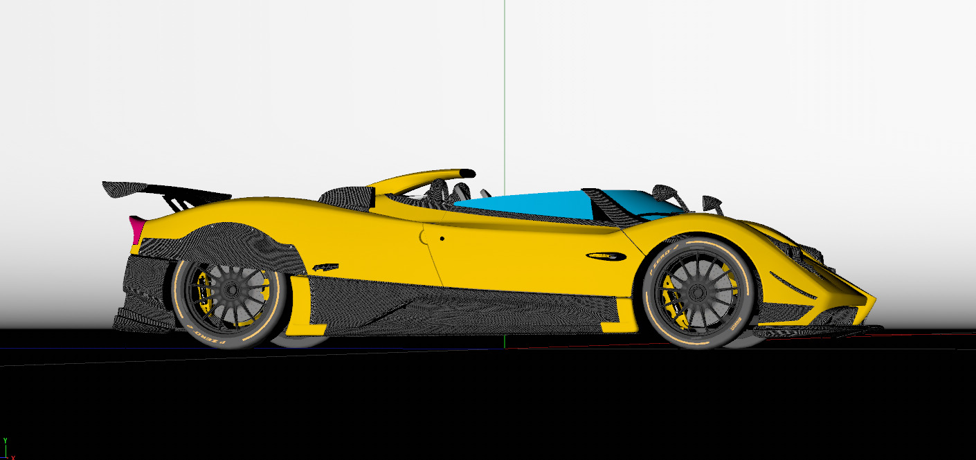 Pagani Zonda HP Barchetta 3D model_14