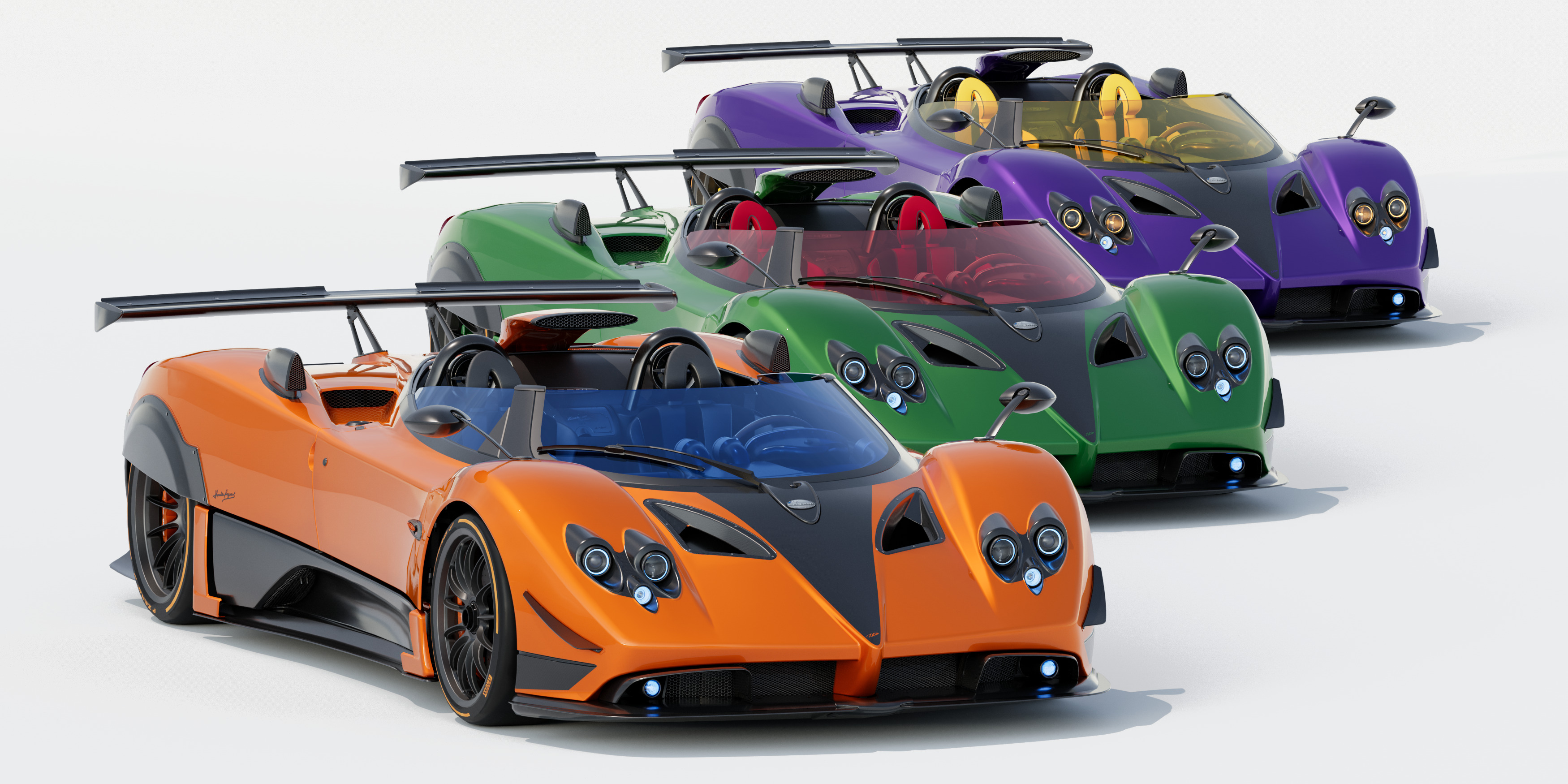 Pagani Zonda HP Barchetta 3D model_2