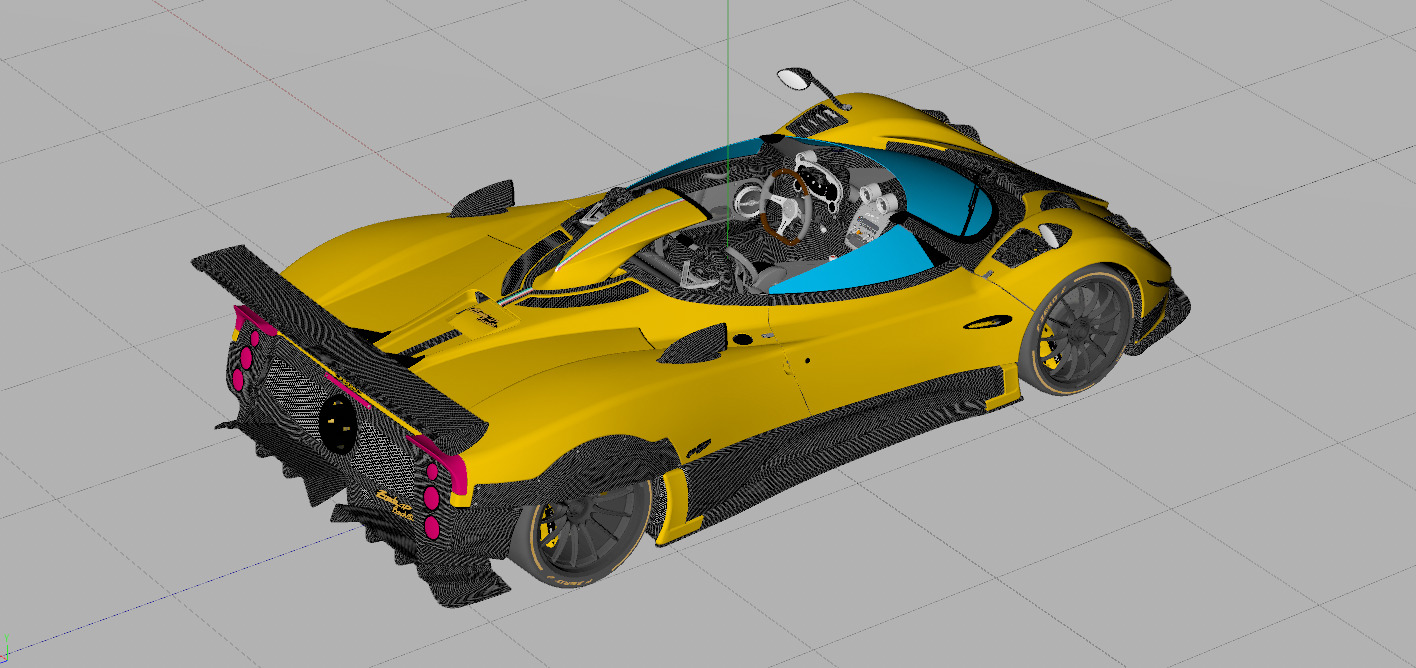 Pagani Zonda HP Barchetta 3D model_13