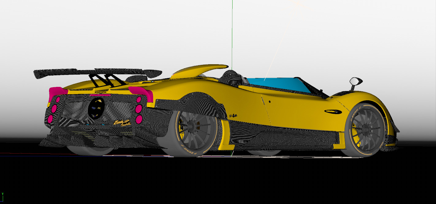 Pagani Zonda HP Barchetta 3D model_12