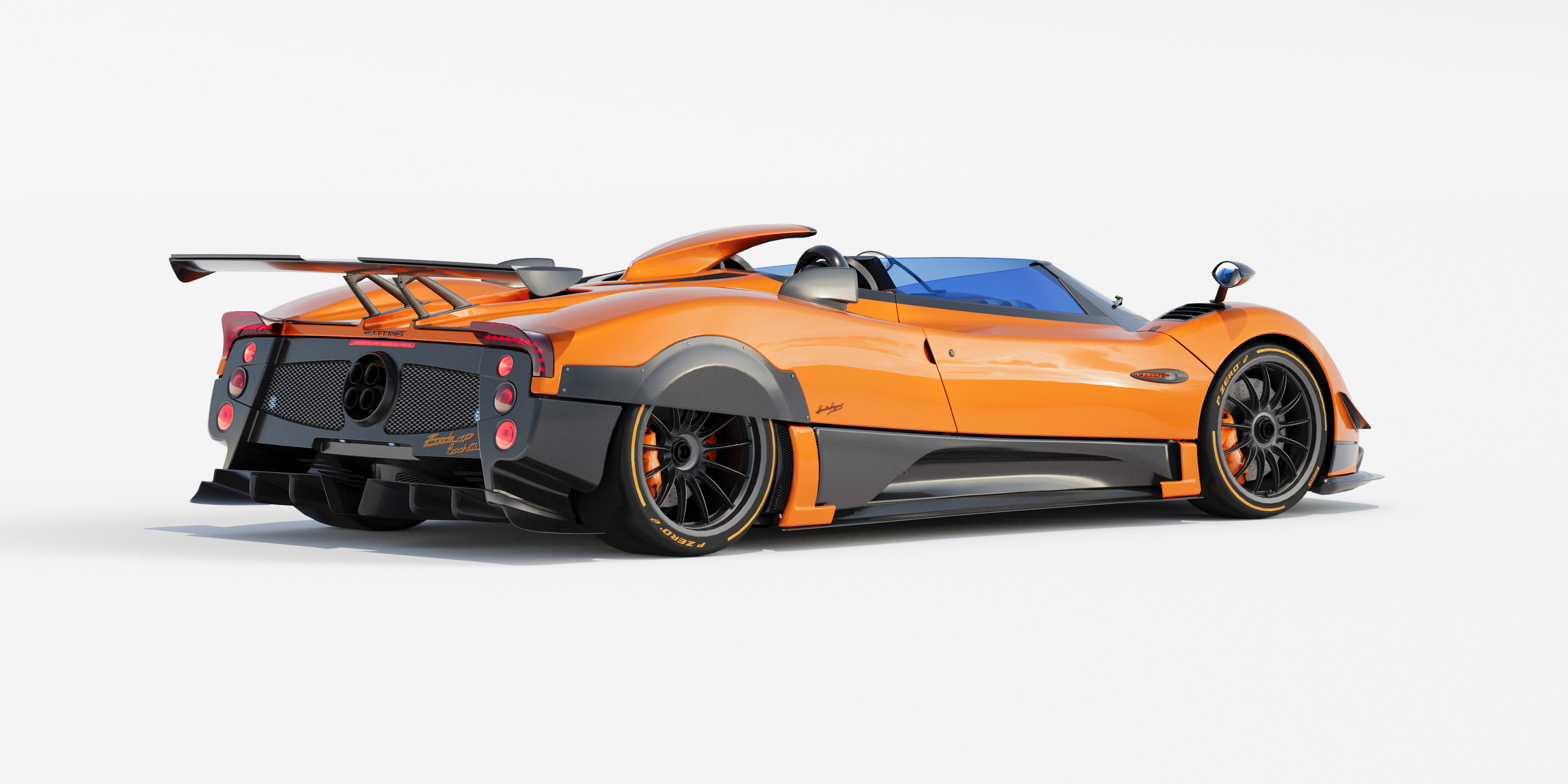 Pagani Zonda HP Barchetta 3D model_7
