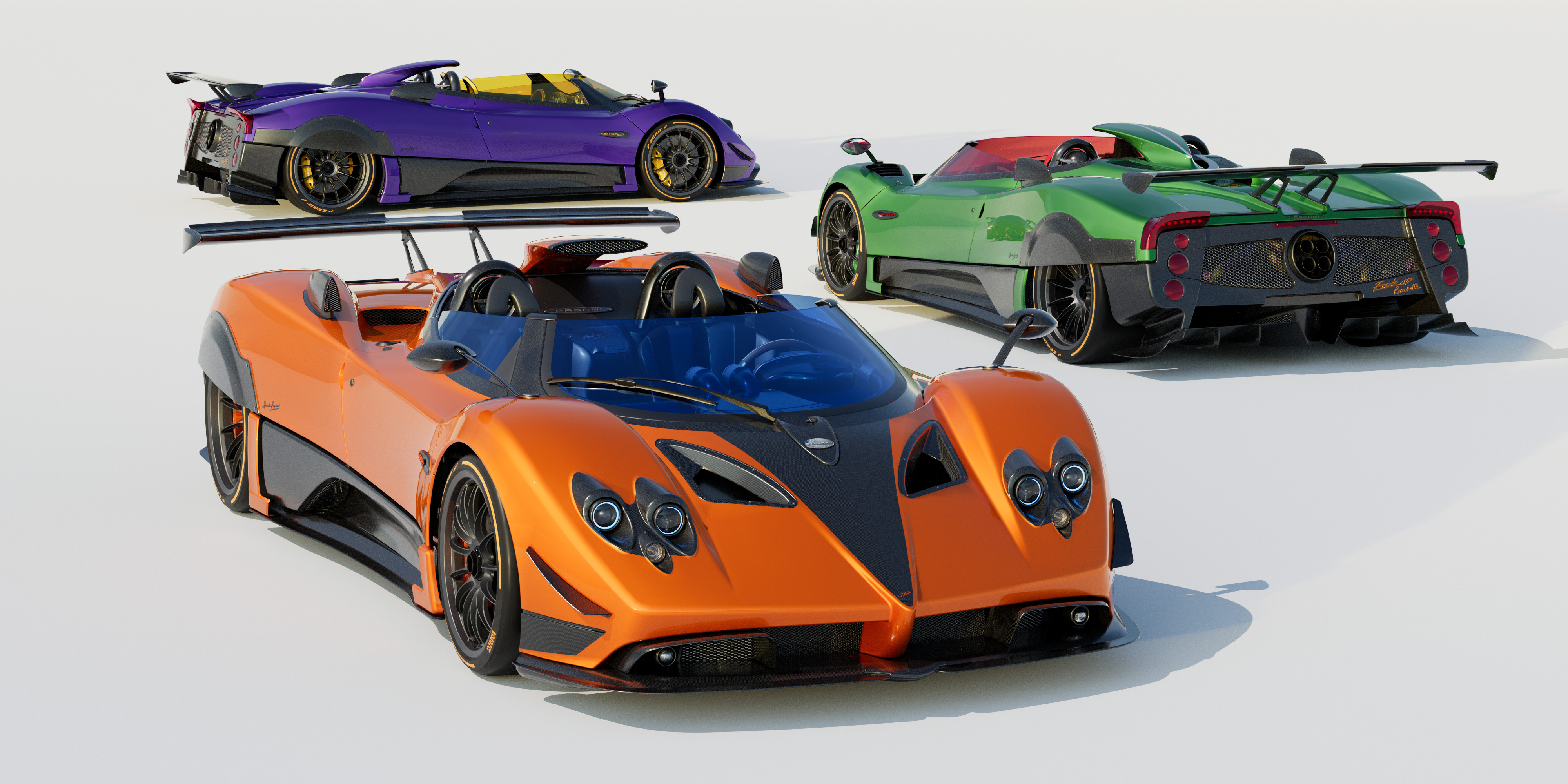 Pagani Zonda HP Barchetta 3D model_6