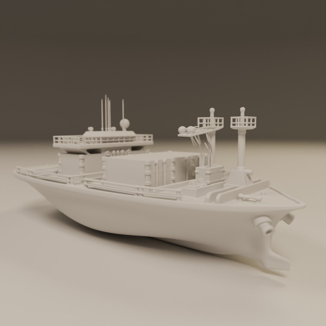 cargo ship 3D print model_4
