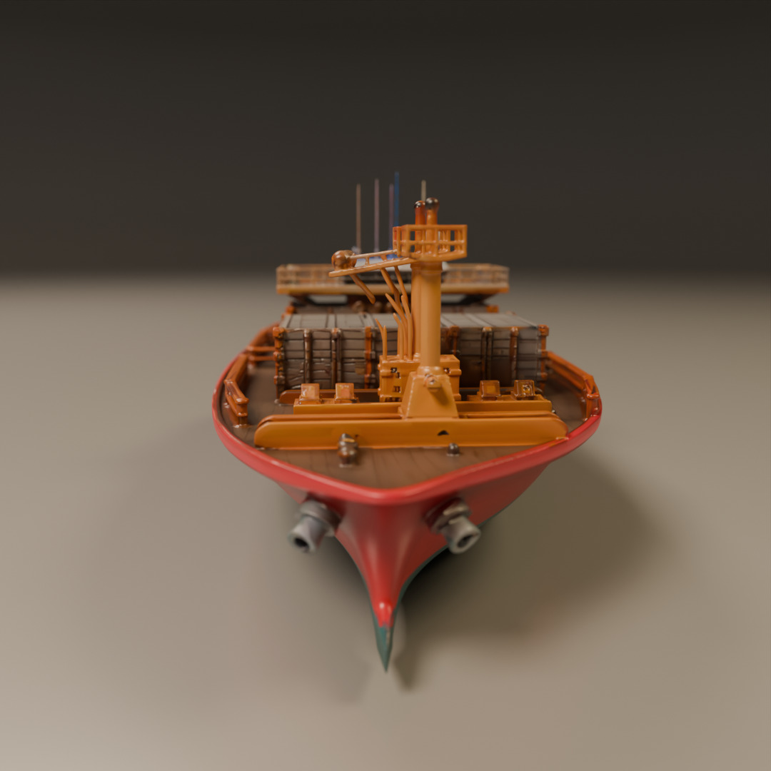 cargo ship 3D print model_16