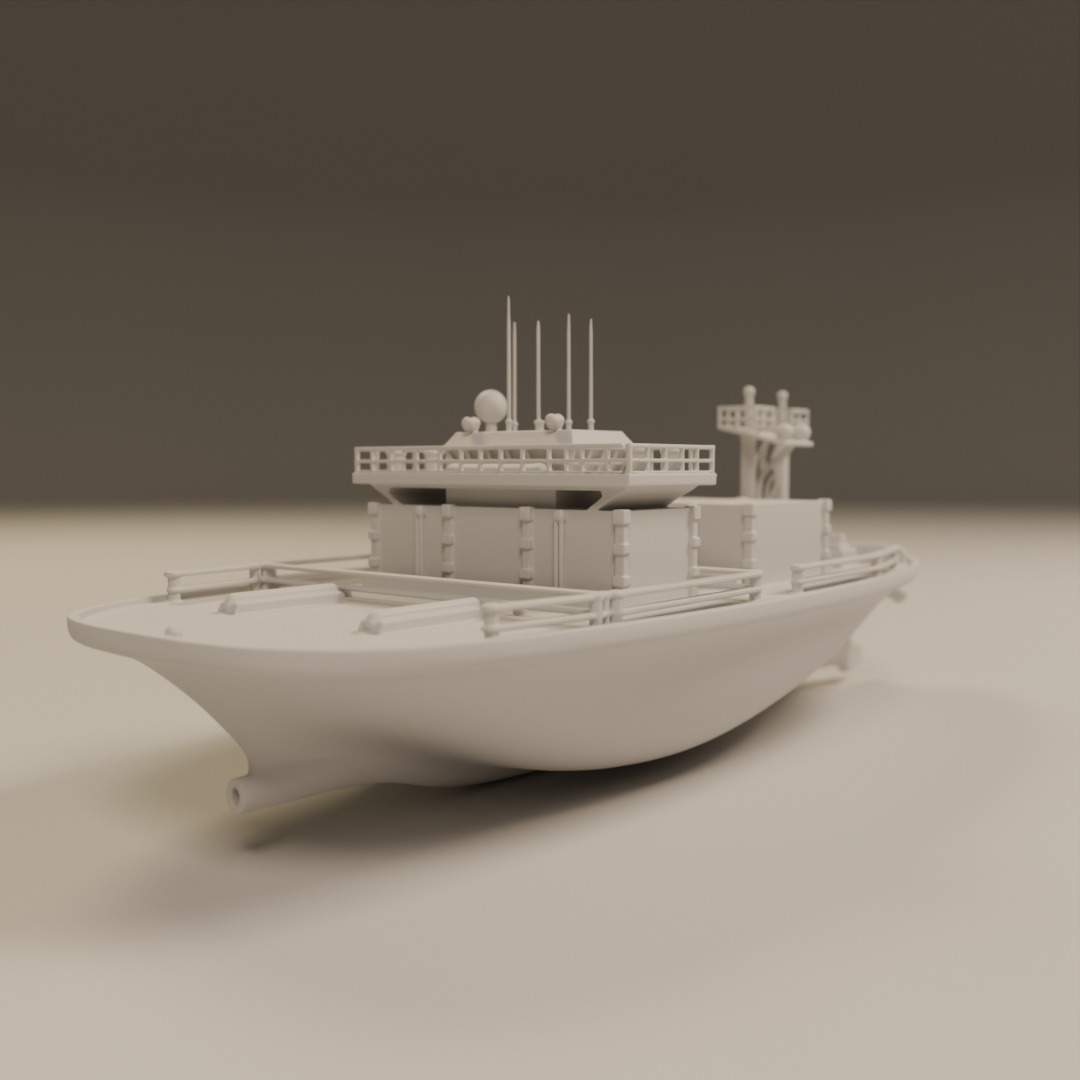 cargo ship 3D print model_7