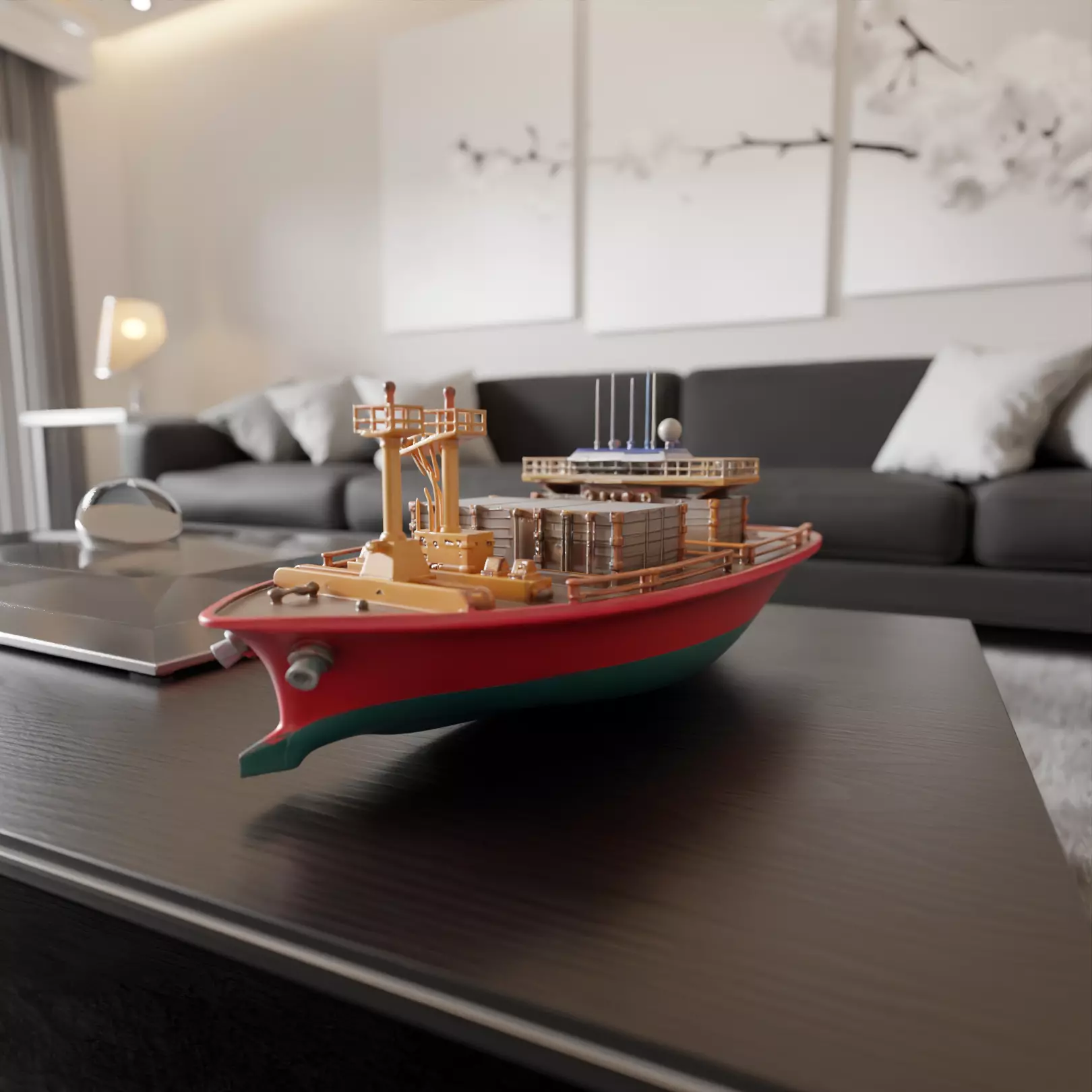 cargo ship 3D print model_0