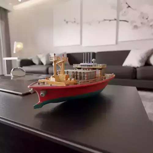 cargo ship 3D print model