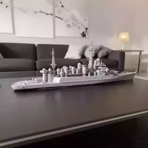 battle ship 3D print model