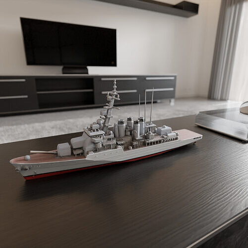 battle ship 3D print model