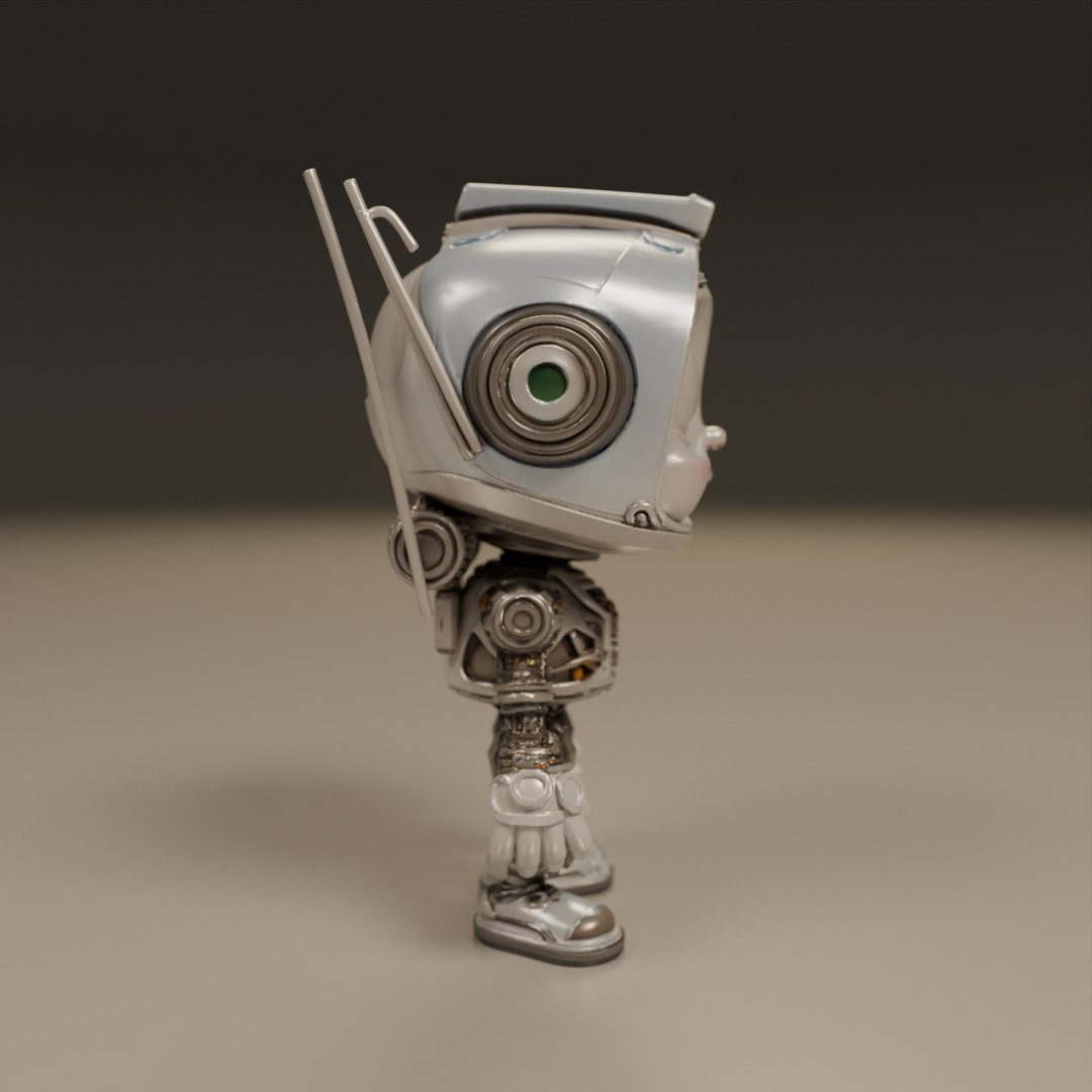 cartoon robot 3D print model_9