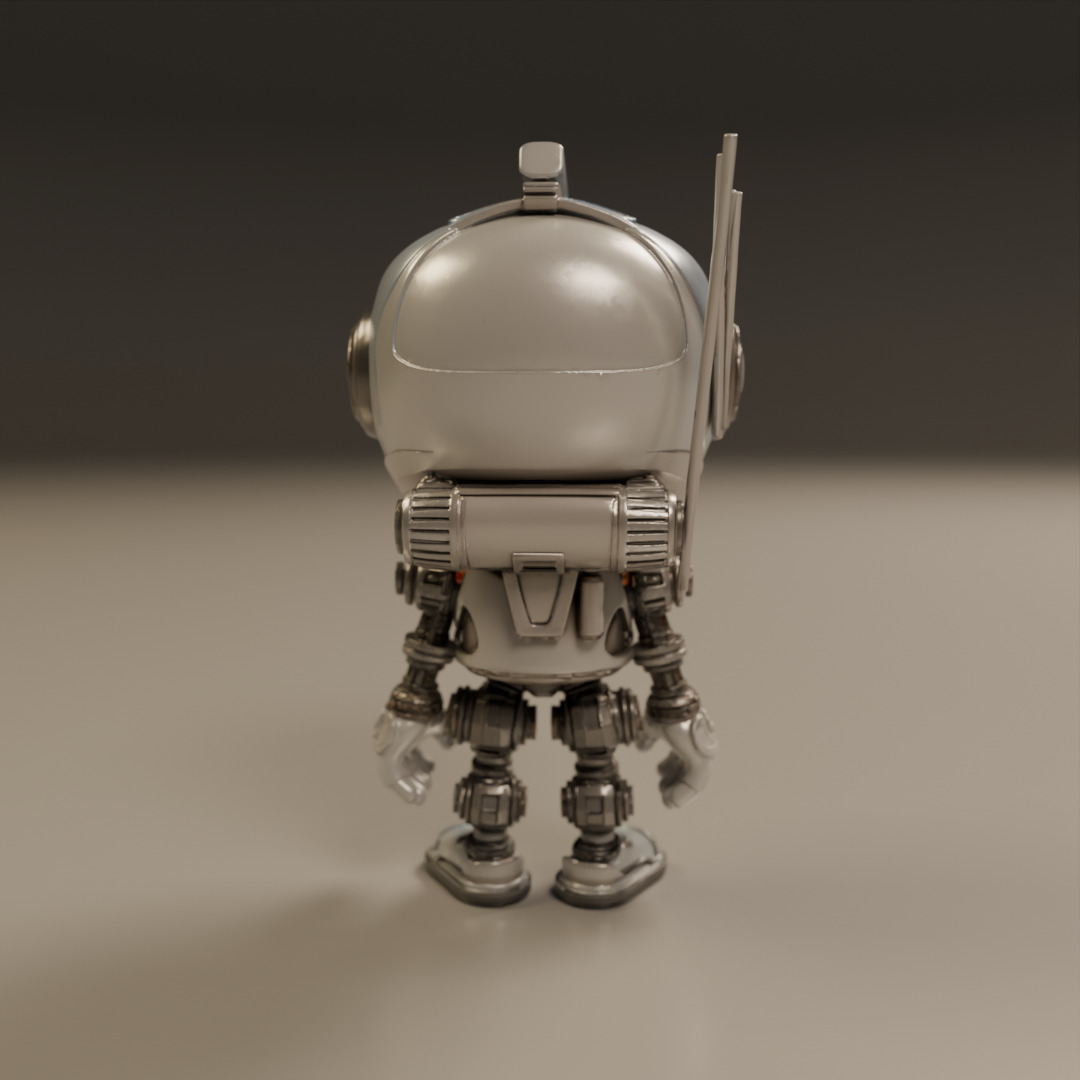 cartoon robot 3D print model_11