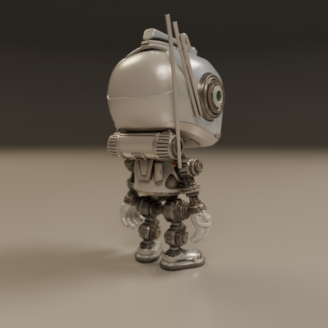 cartoon robot 3D print model_15