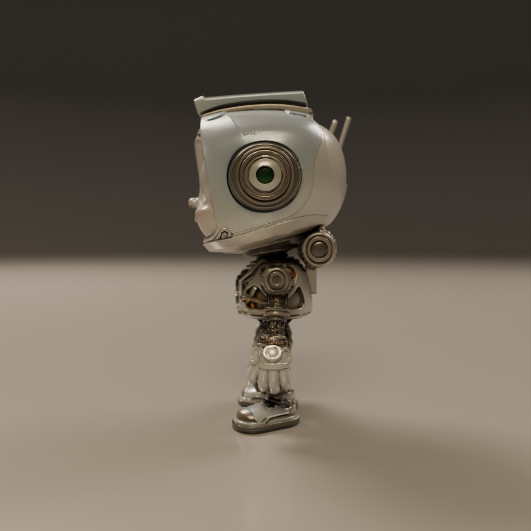 cartoon robot 3D print model_10