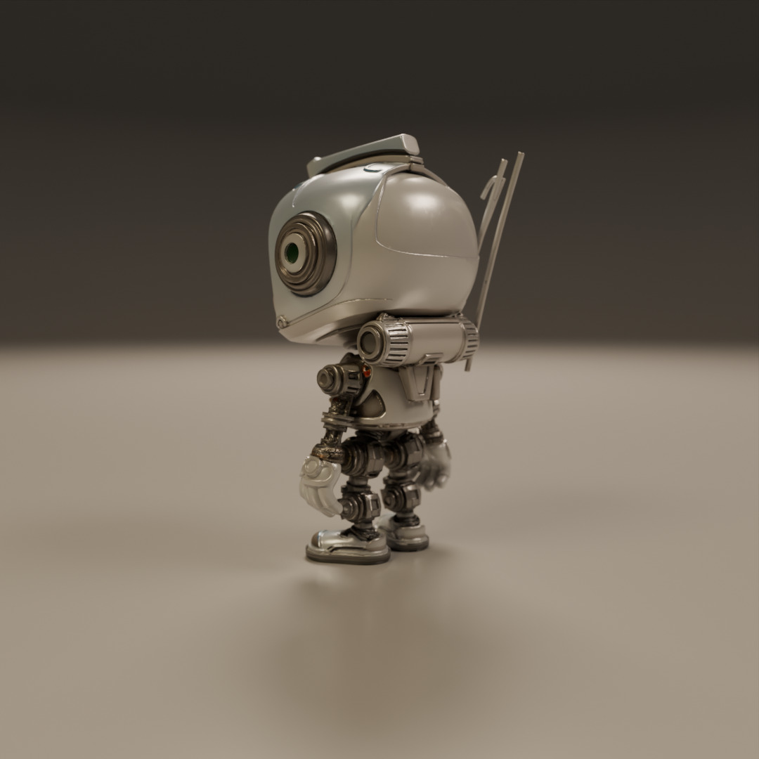 cartoon robot 3D print model_14