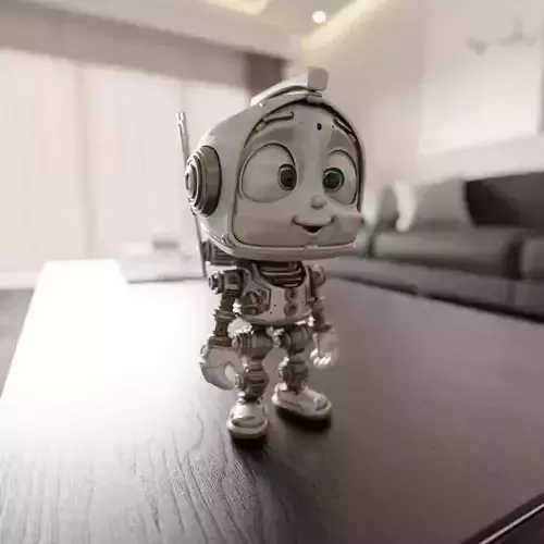 cartoon robot 3D print model cartoon robot 3D print model