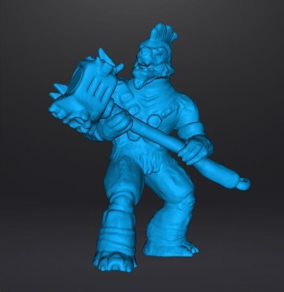 BRUTE CHIEFTAIN WITH GRAVITY HAMMER MINIATURE SCIFI GAMES RPG WH 3D print model_10