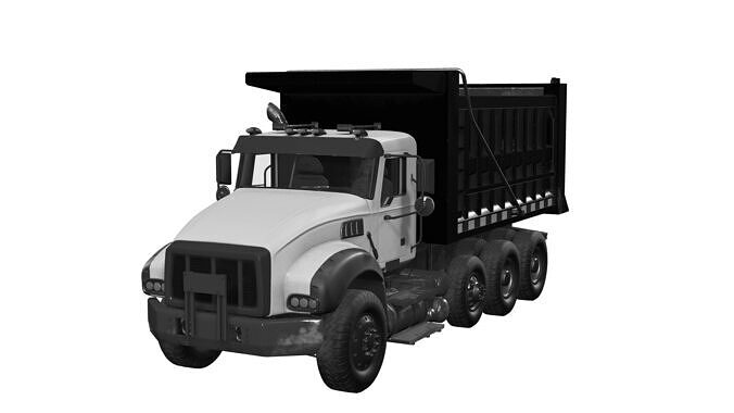 Dump Truck Low-poly 3D model