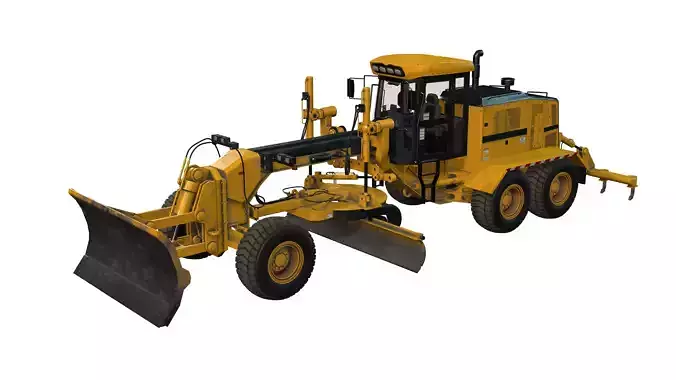 Motor Grader Low-poly 3D model