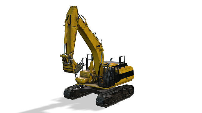 Excavator Low-poly 3D model