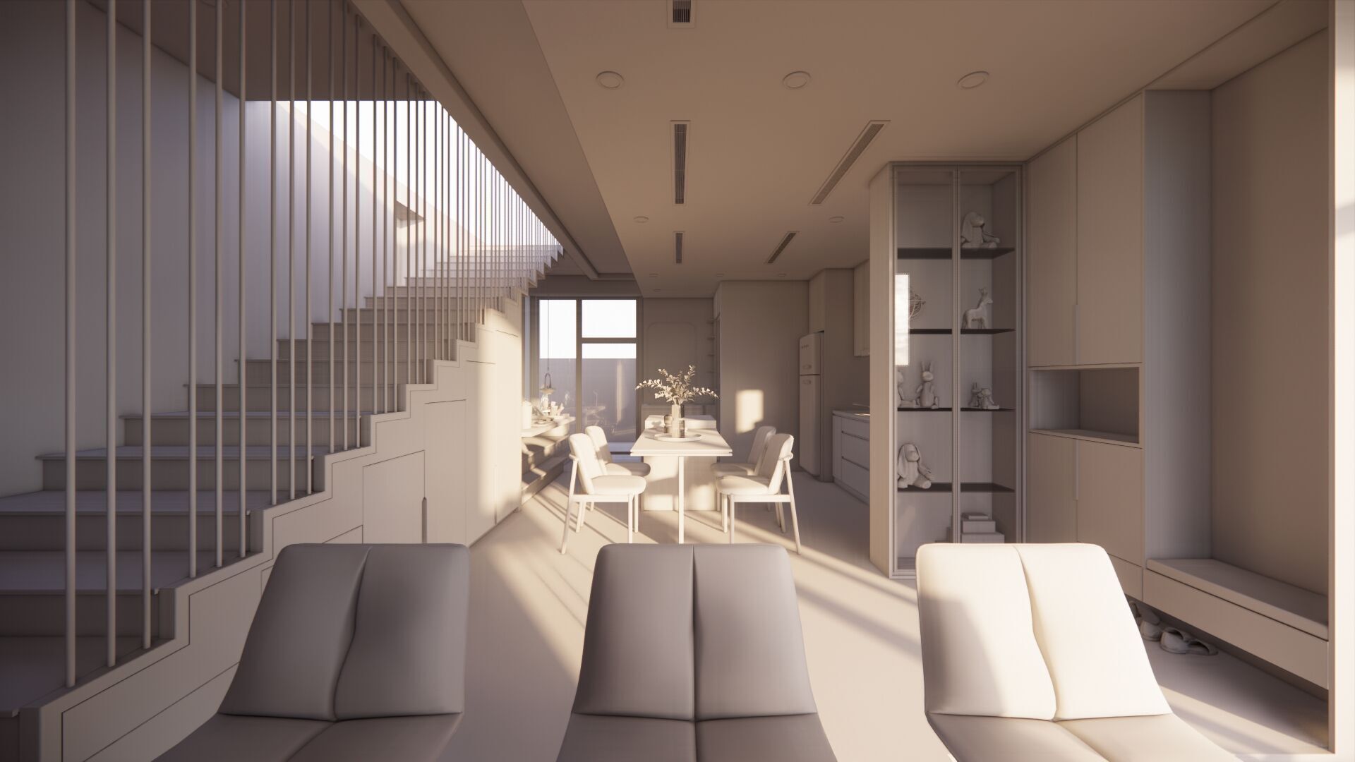 Modern Open Plan Stylish Interior 3D Model Low-poly 3D model_13