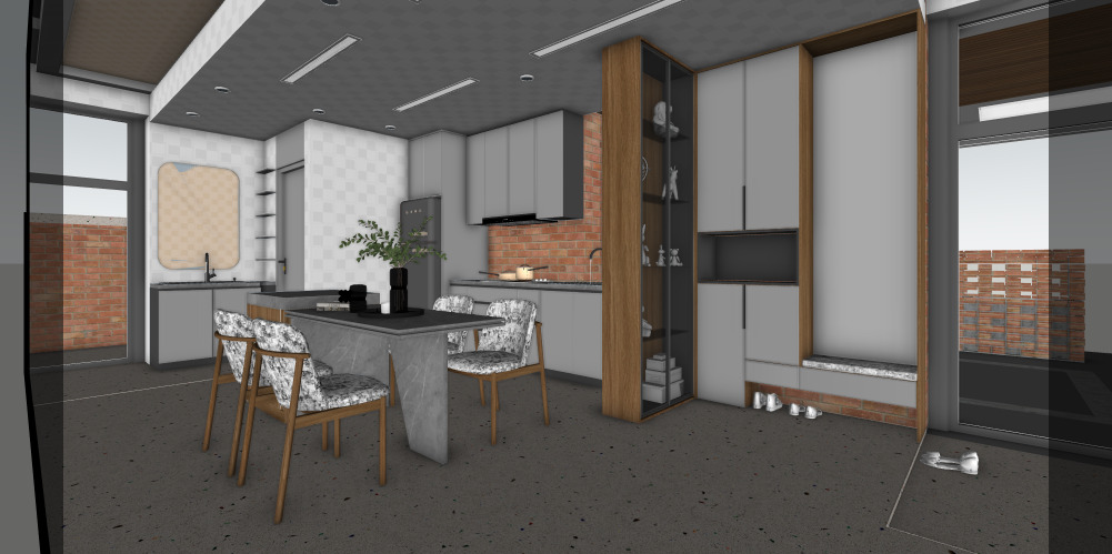 Modern Open Plan Stylish Interior 3D Model Low-poly 3D model_30