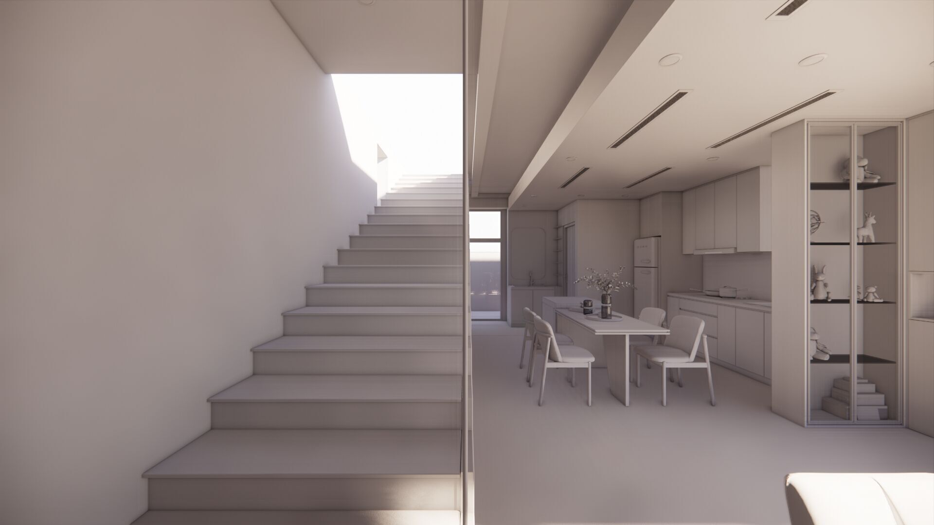 Modern Open Plan Stylish Interior 3D Model Low-poly 3D model_15