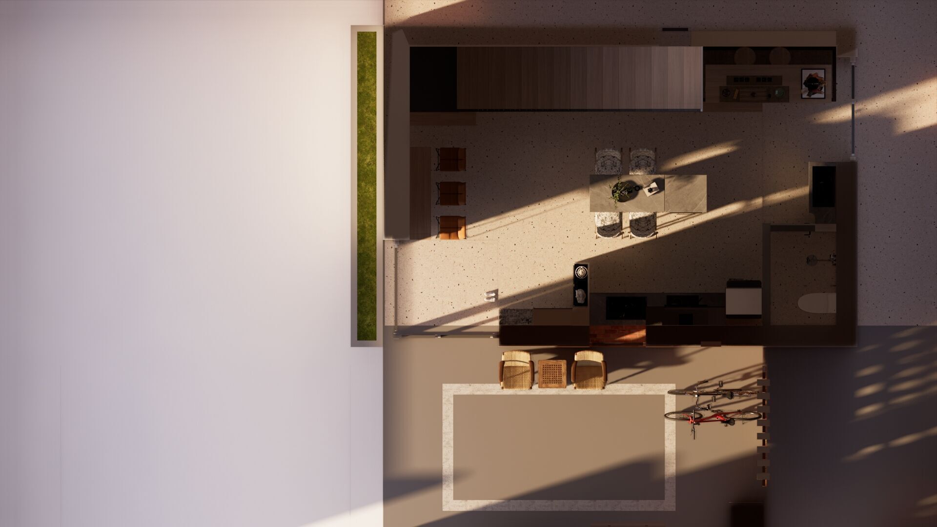 Modern Open Plan Stylish Interior 3D Model Low-poly 3D model_11