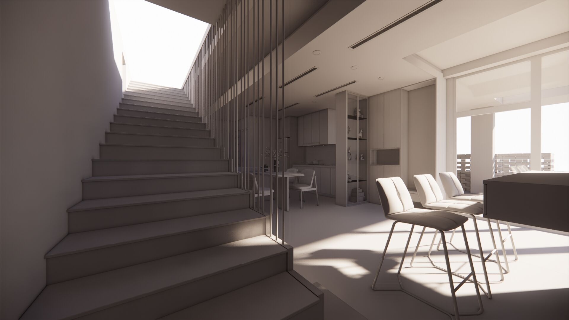 Modern Open Plan Stylish Interior 3D Model Low-poly 3D model_14