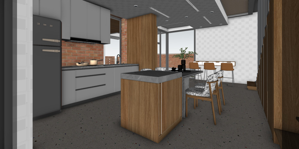 Modern Open Plan Stylish Interior 3D Model Low-poly 3D model_28