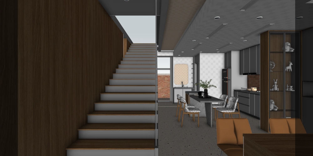 Modern Open Plan Stylish Interior 3D Model Low-poly 3D model_25