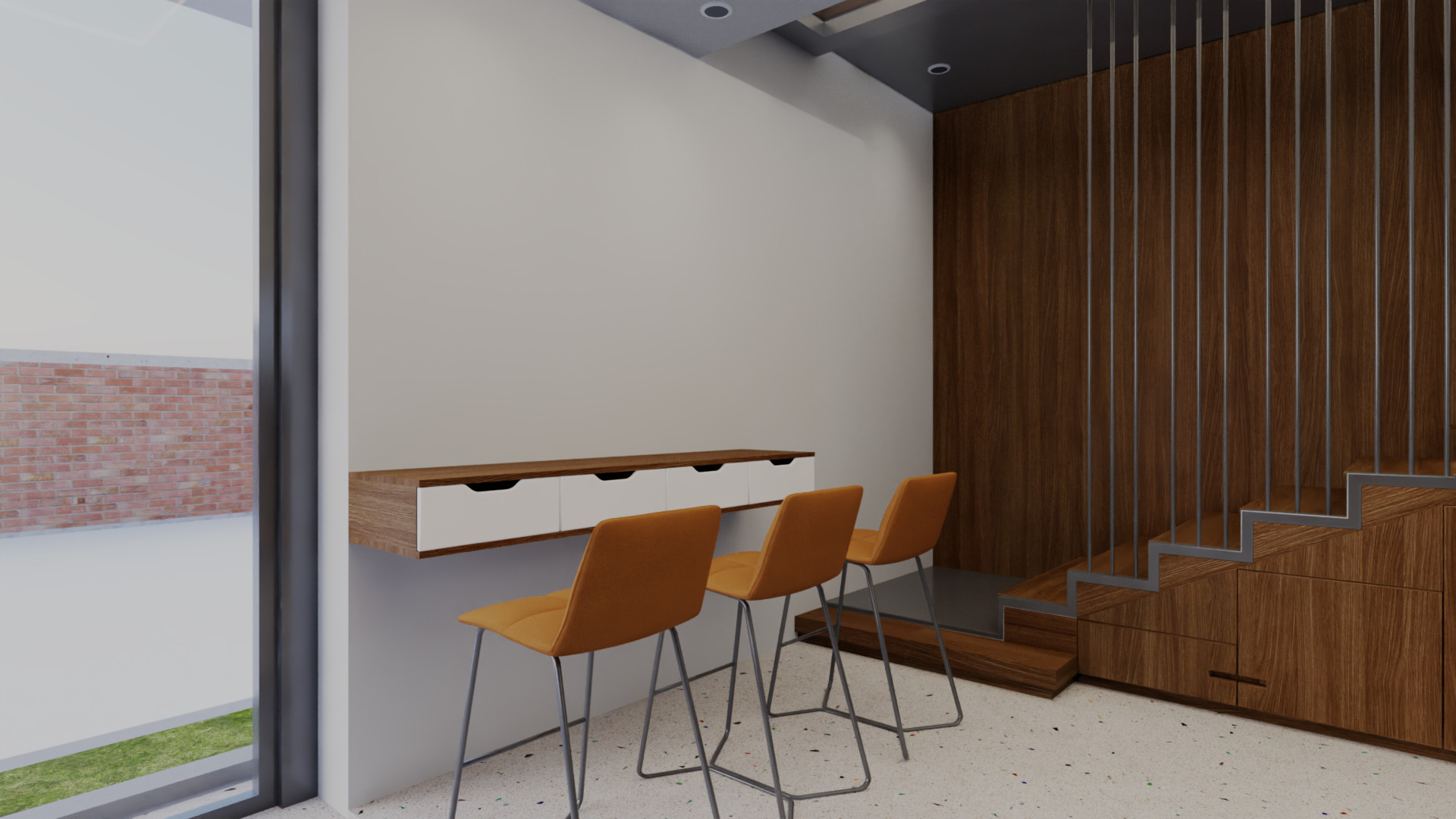 Modern Open Plan Stylish Interior 3D Model Low-poly 3D model_9