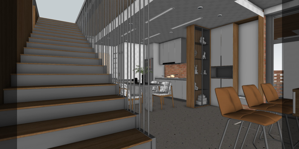 Modern Open Plan Stylish Interior 3D Model Low-poly 3D model_24