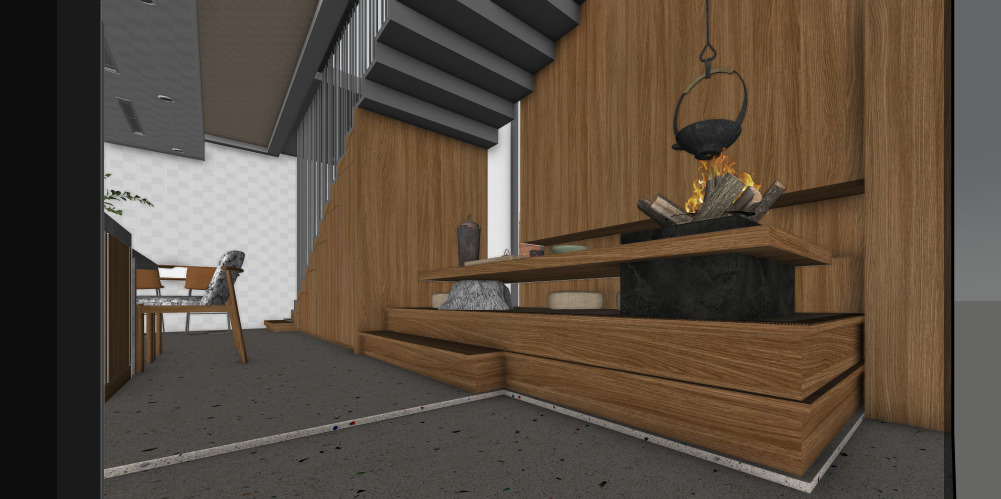 Modern Open Plan Stylish Interior 3D Model Low-poly 3D model_32