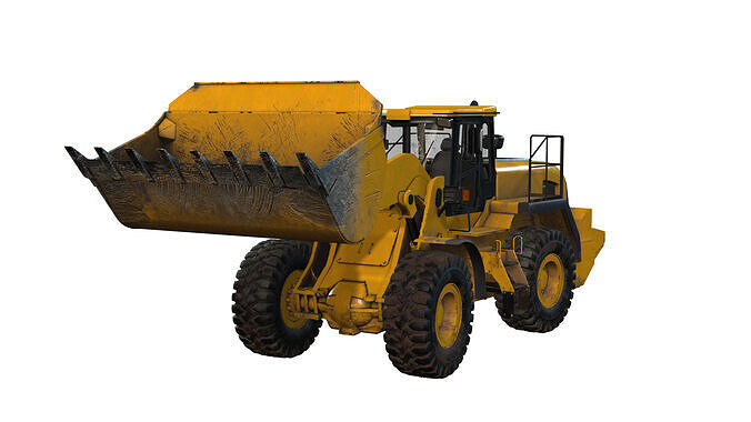 Wheel  Loader Low-poly 3D model