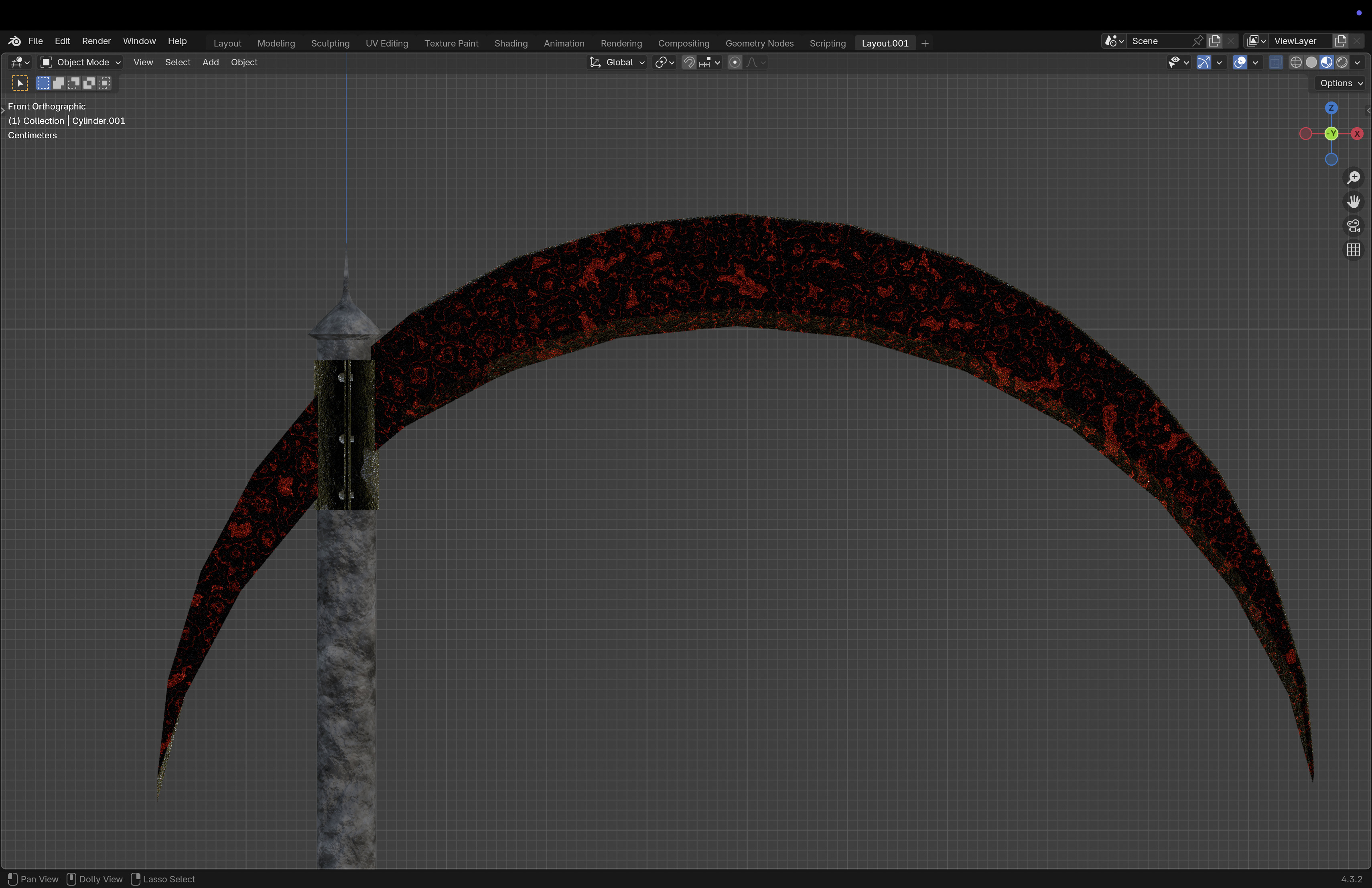 Scythe Low-poly 3D model_9