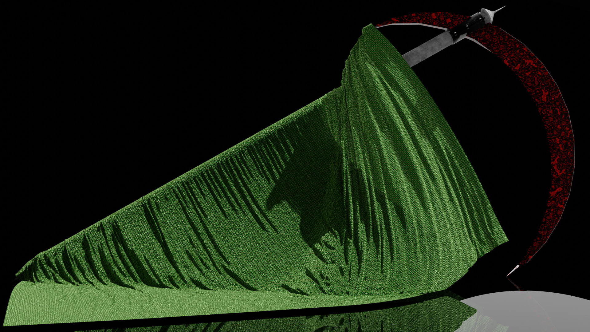 Scythe Low-poly 3D model_1