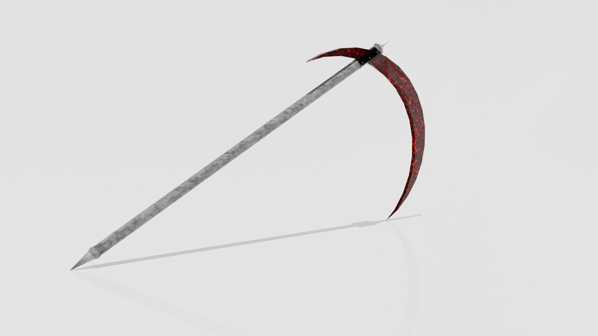 Scythe Low-poly 3D model_2