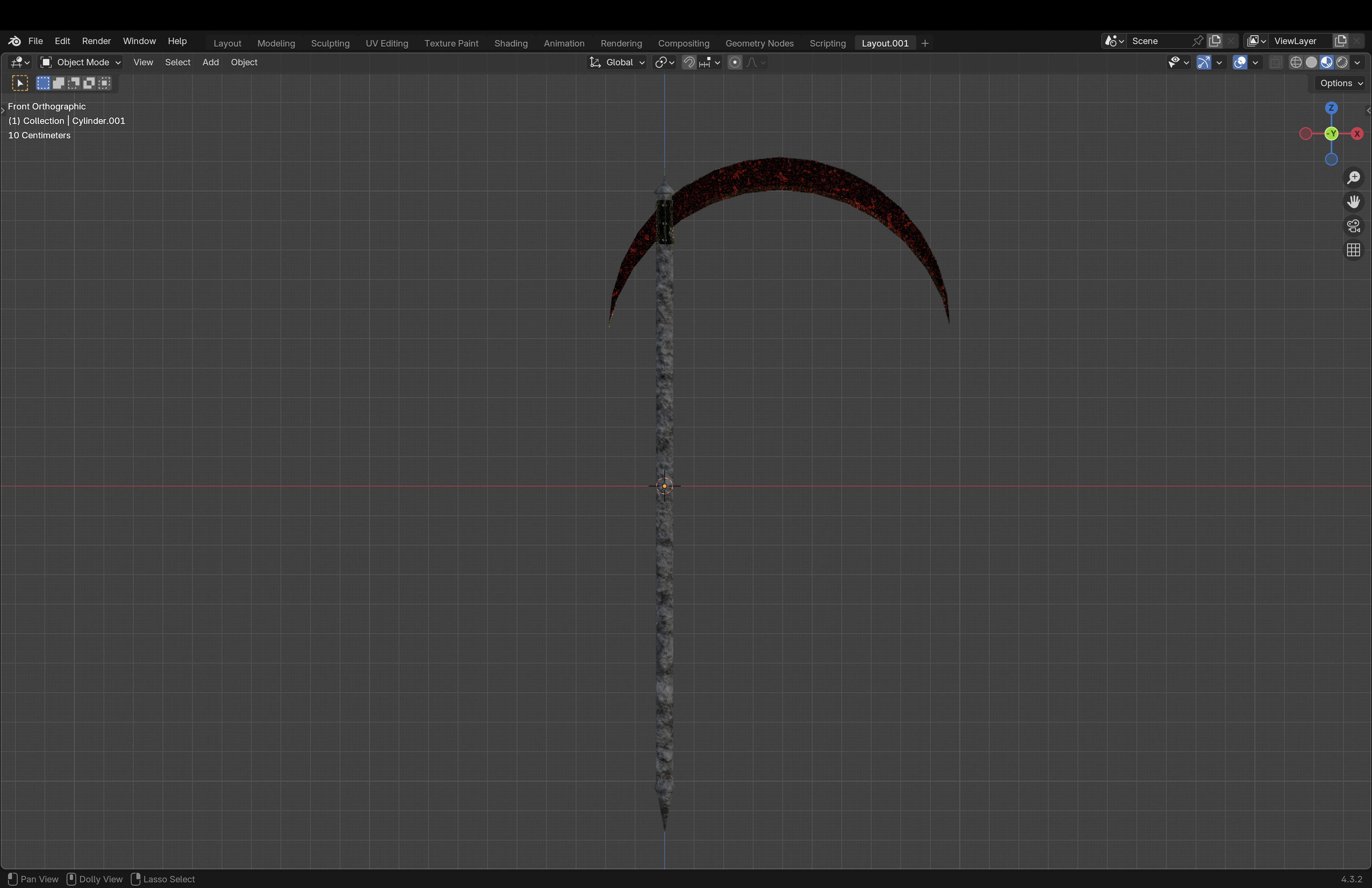 Scythe Low-poly 3D model_13