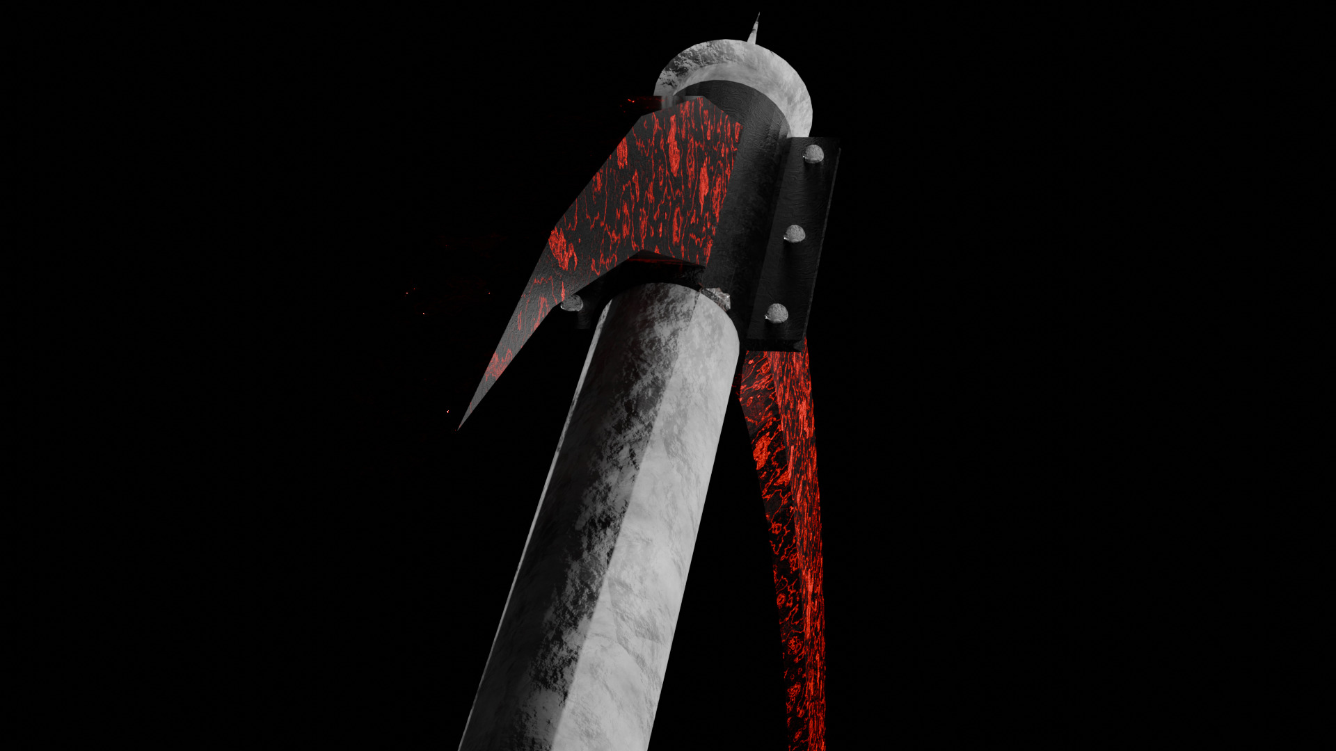 Scythe Low-poly 3D model_6