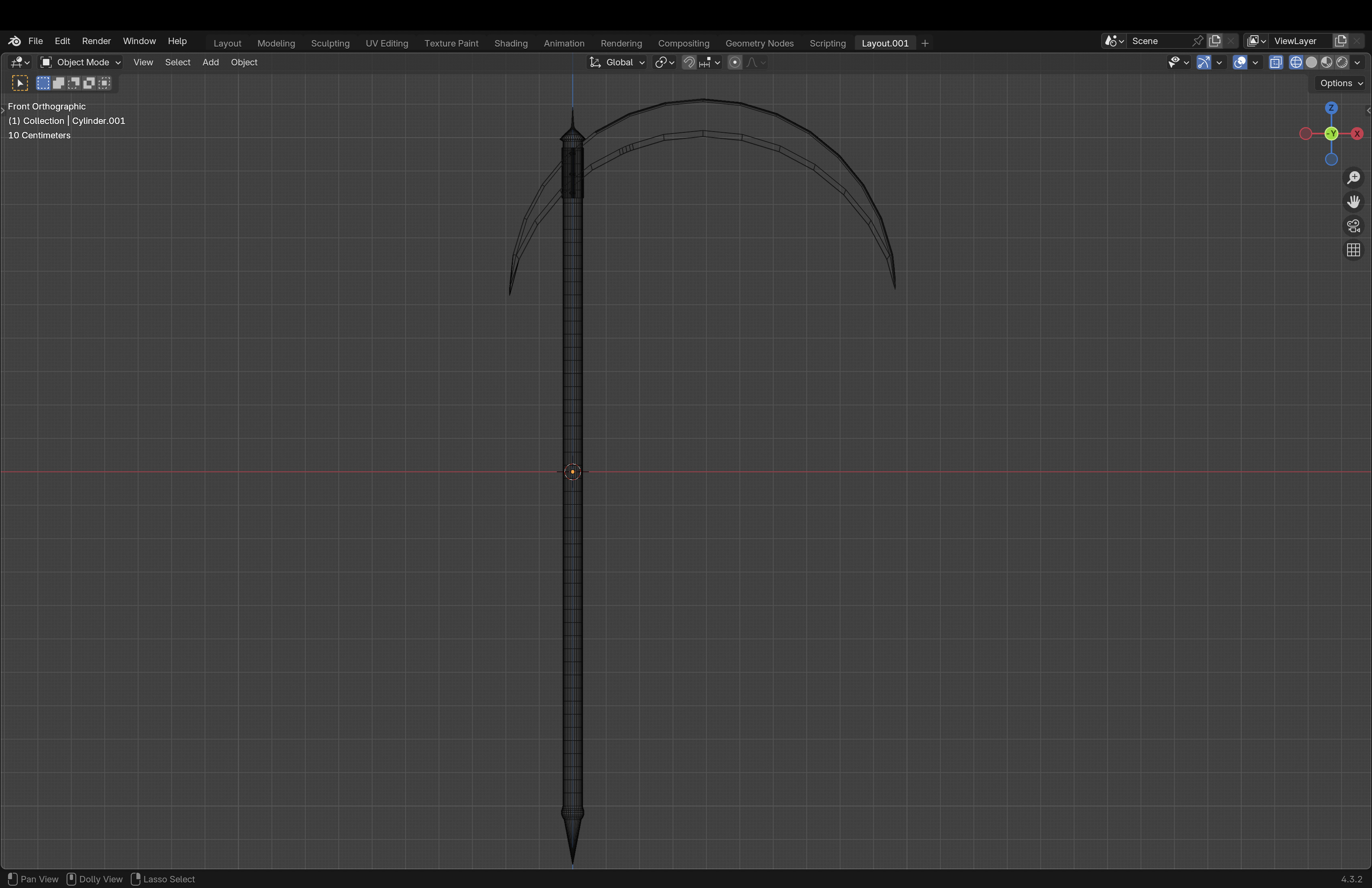 Scythe Low-poly 3D model_18