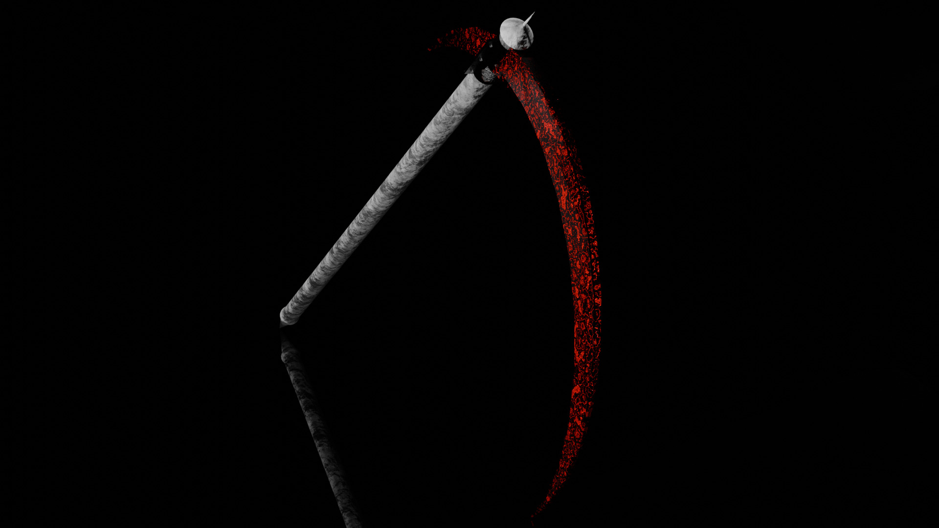 Scythe Low-poly 3D model_4